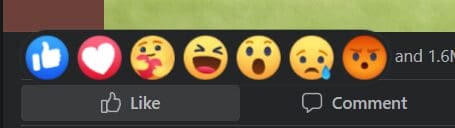 Facebook Reactions 1 facebook reaction