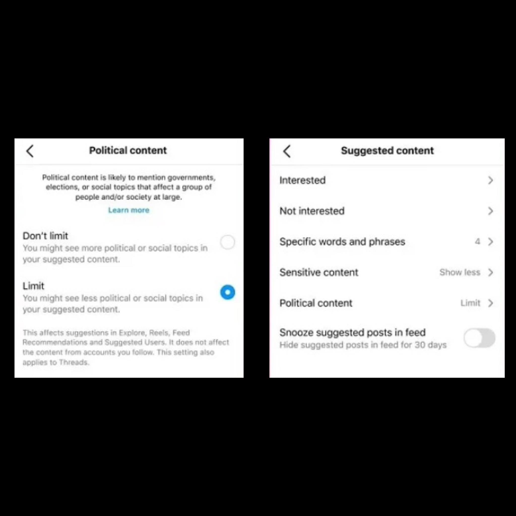 ‘Meta’ Sets a Limit to Political Content on Instagram and Threads 3 Instagram Suggested Content