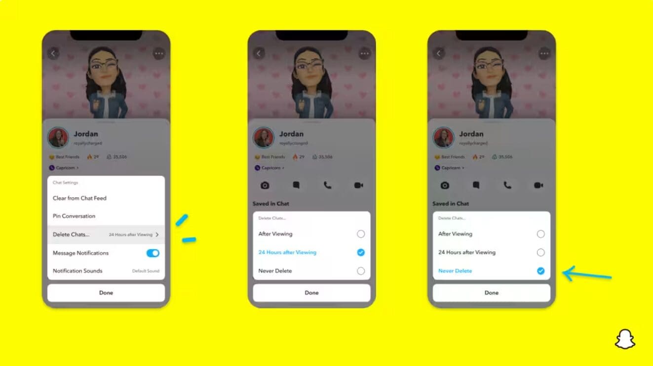 Snapchat Testing New Functionality for Users to Opt out of “Auto Message Deletion” 1 Snapchat New Feature