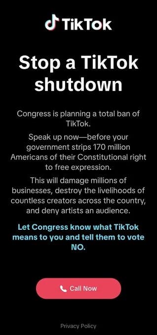 TikTok Urges US Users to Speak Out Against App Ban 1 Tikok