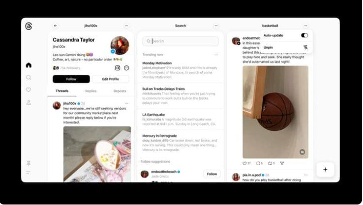 Threads Unveils Tweet Deck-Style Desktop View for All 1 Threads