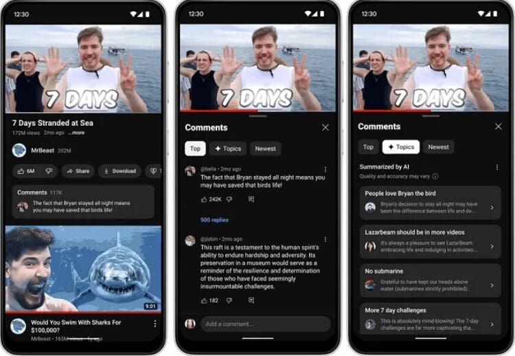 YouTube Tests Topic Sorting in Shorts Comments 2 YouTube Tests Topic Sorting in Shorts Comments 1