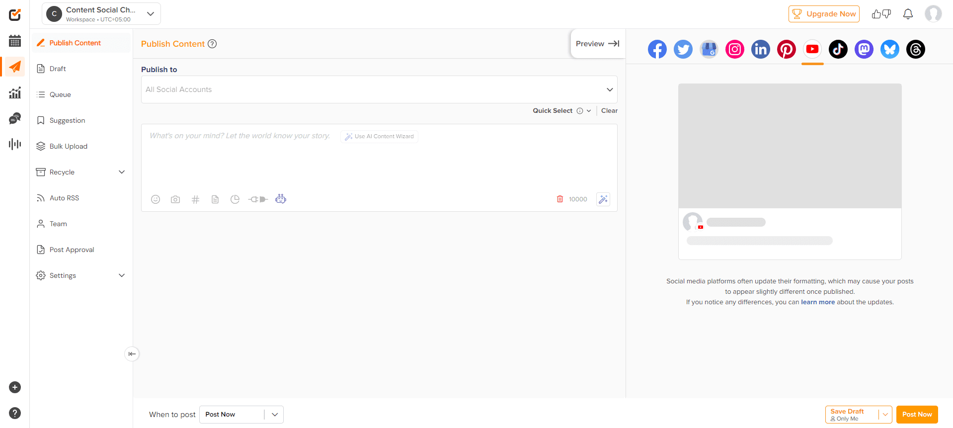 Social Champ’s Dashboard!