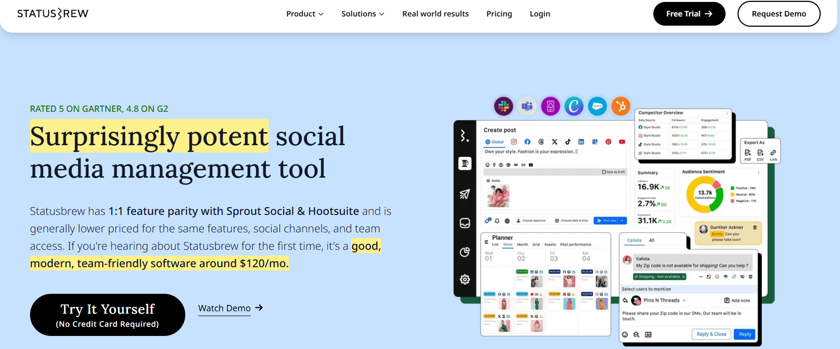 Statusbrew’s Webpage