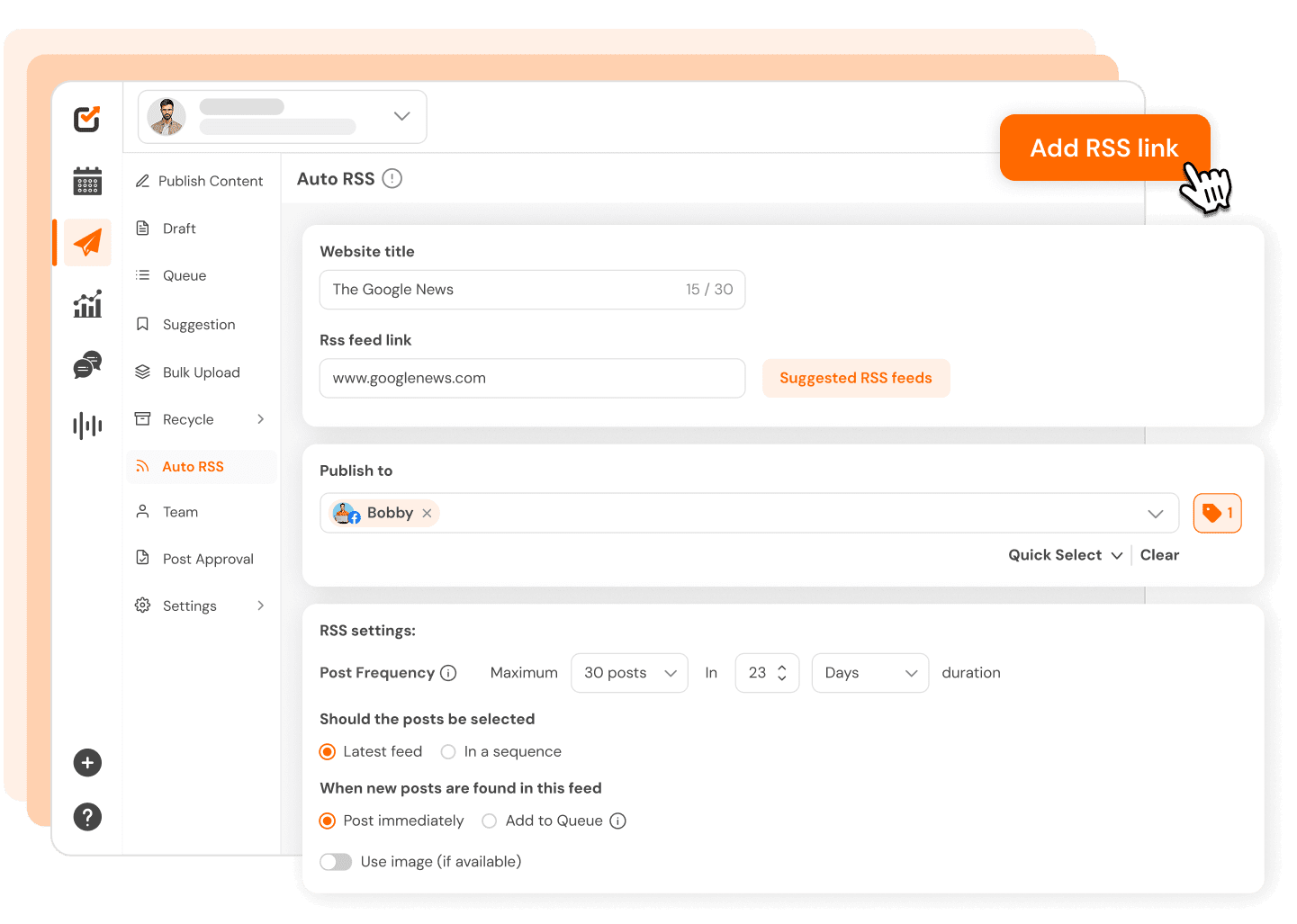 Auto RSS Feed Integration