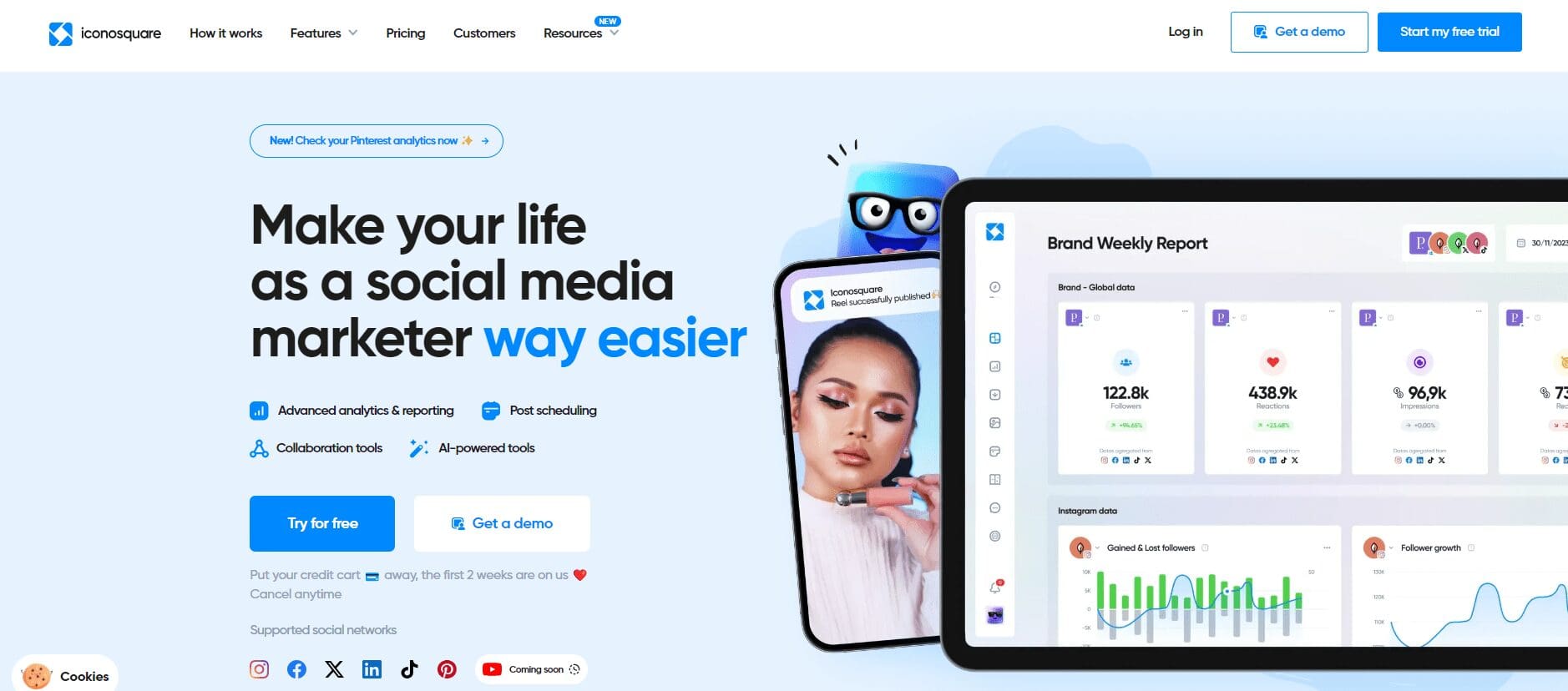 15 Best Zoho Social Alternatives for Smarter Marketing in 2025 6 Iconosquare’s Landing Page