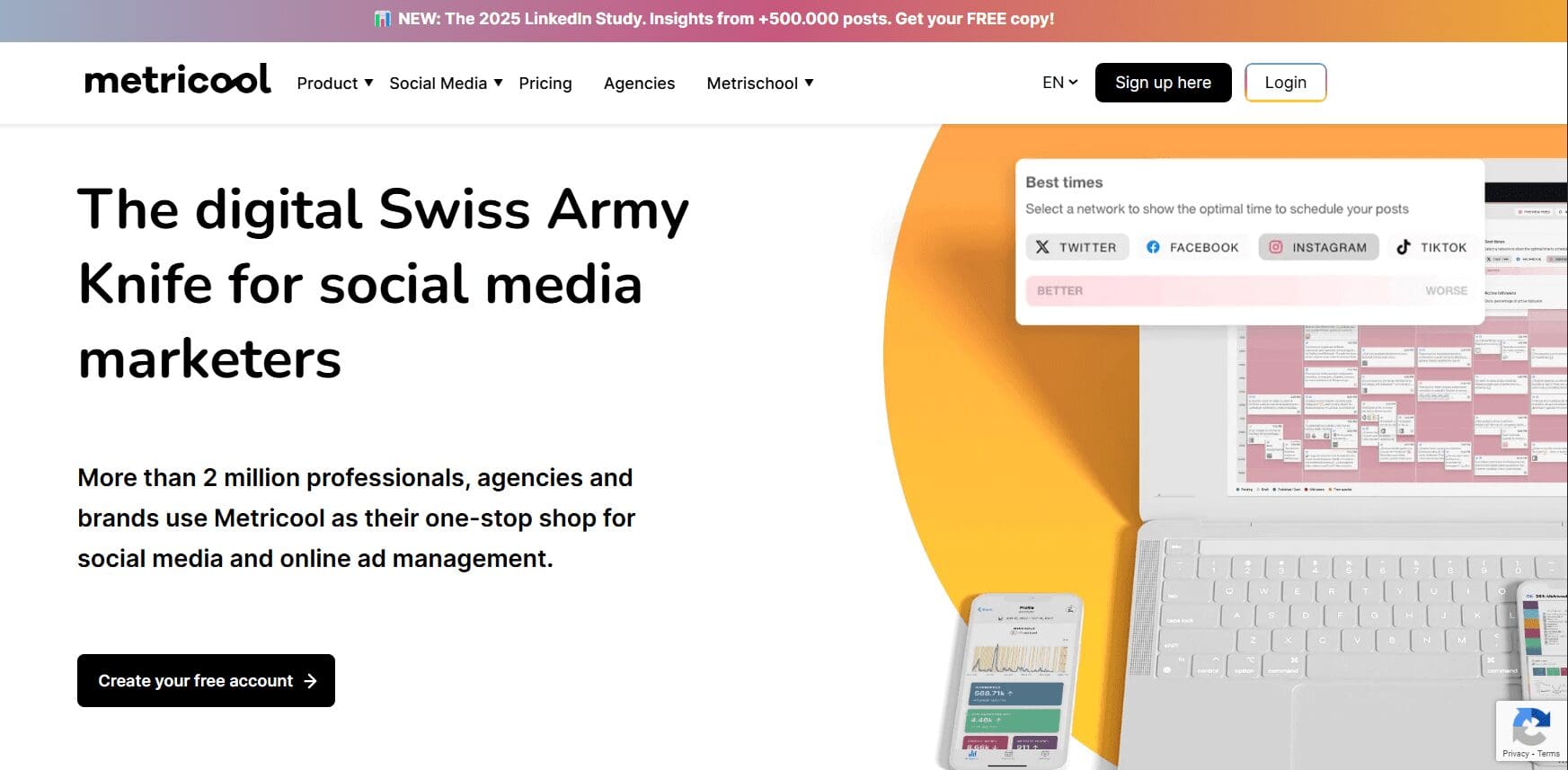 15+ Best Buffer Alternatives for Smarter Social Media Management in 2025 16 Metricool’s Landing Page