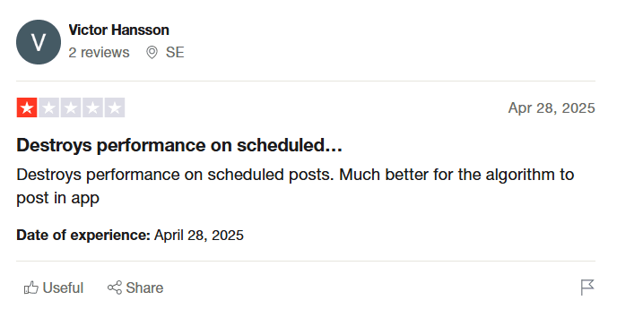 A Buffer User Reviewed About the Negative Experience