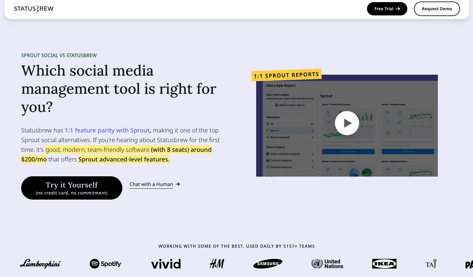 Statusbrew Dashboard