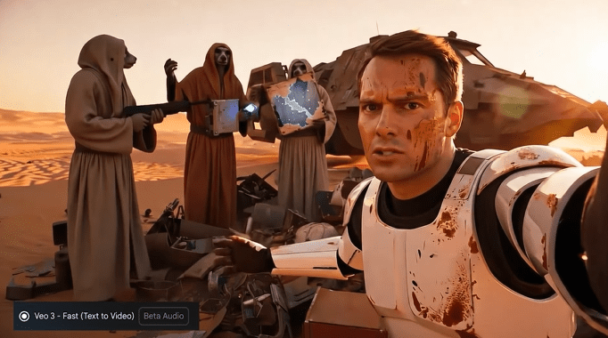 YouTube to Roll Out Veo 3 AI Video Tool for Shorts Creators 1 Storm Trooper's AI Selfie With Google Veo 3