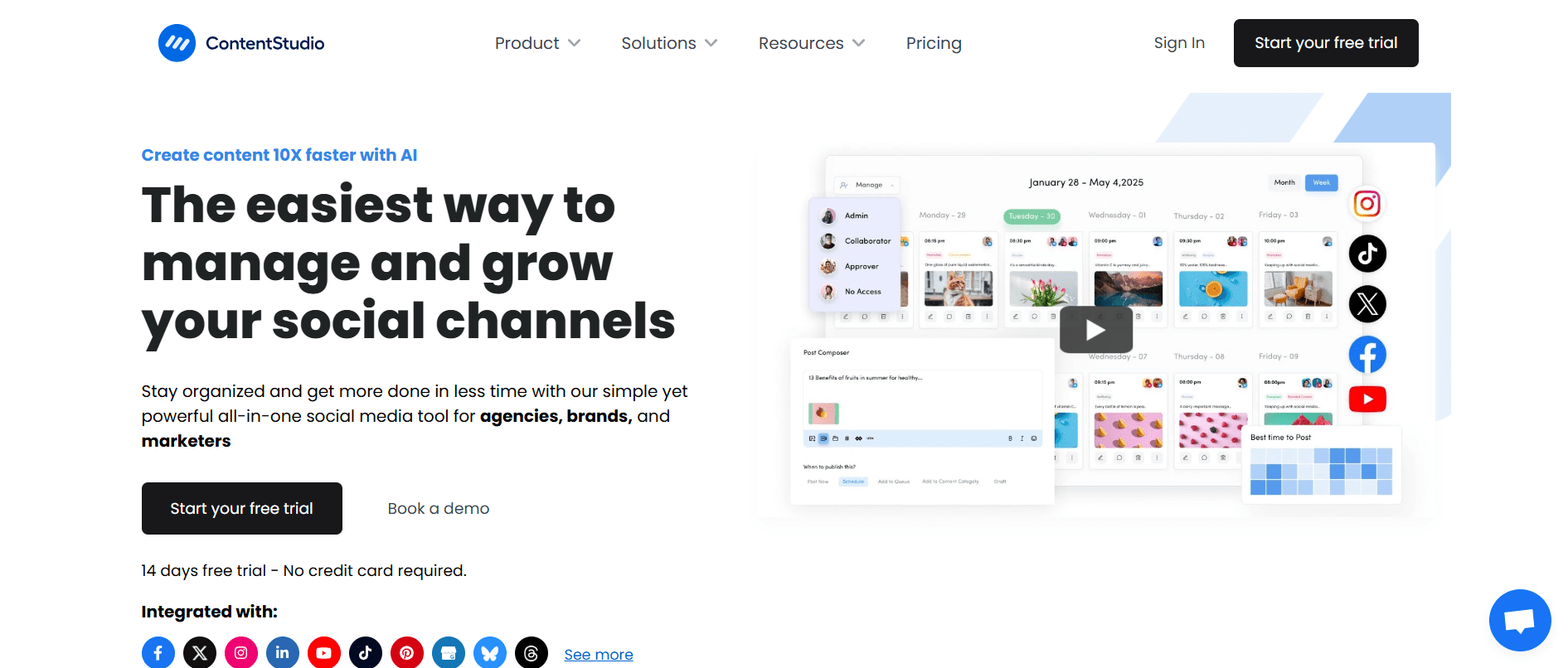 ContentStudio's Homepage