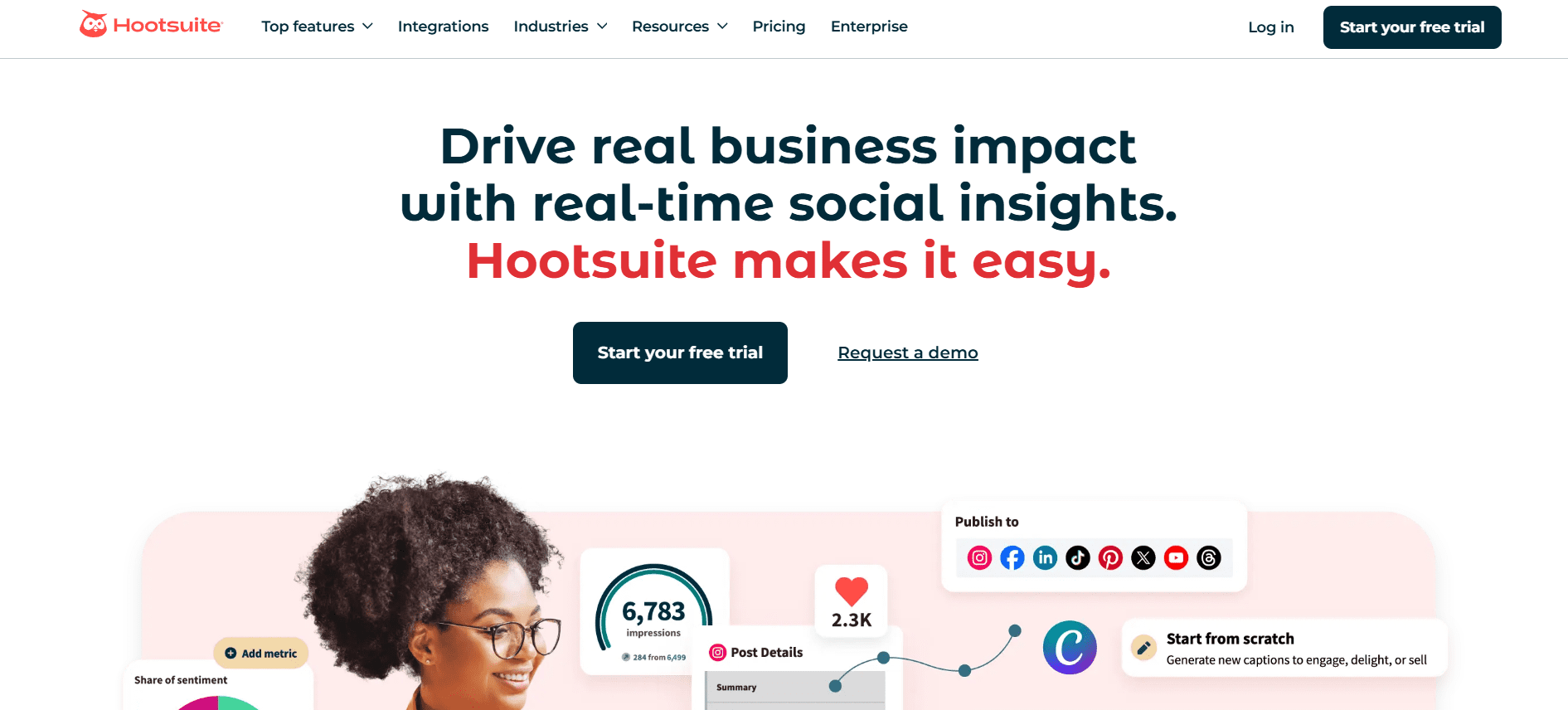 Hootsuite's Homepage