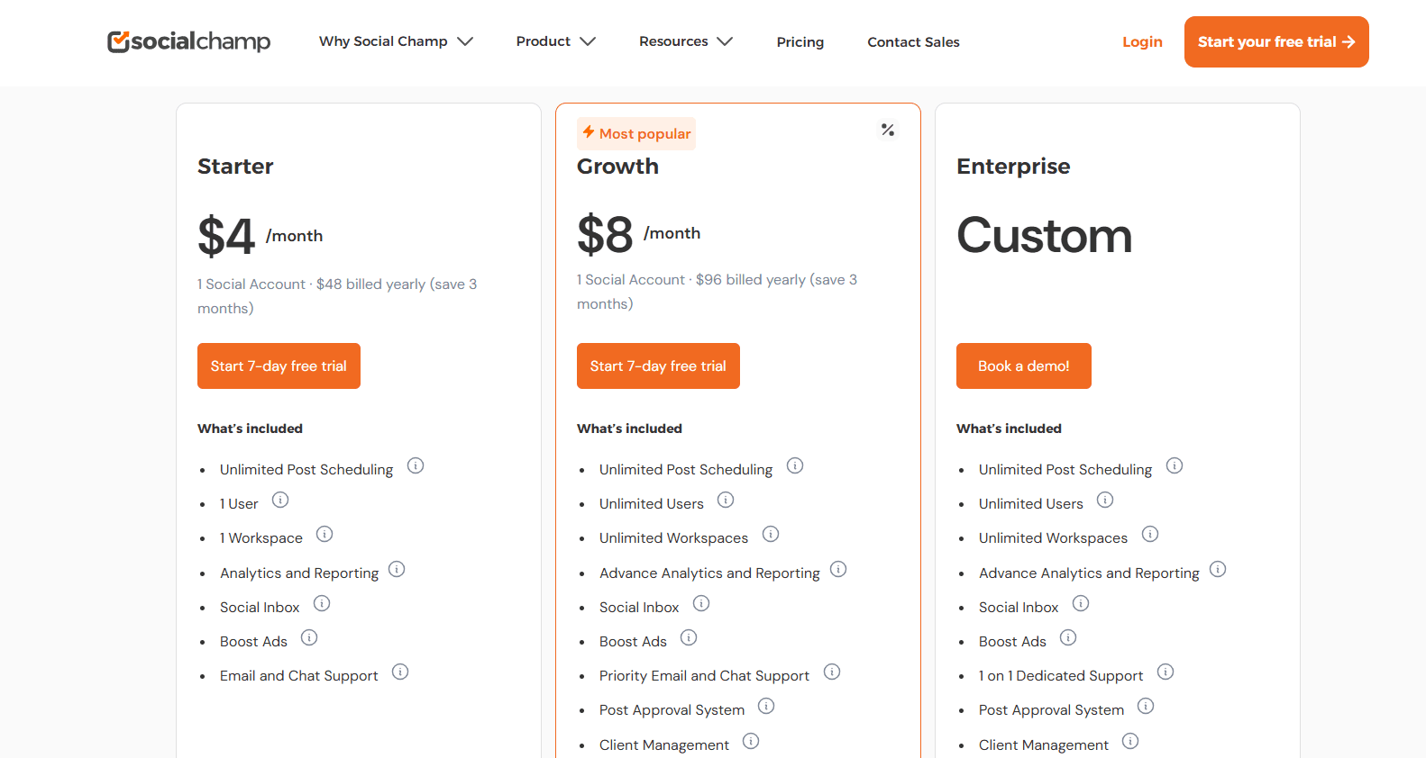 Buffer vs Social Champ: The Ultimate 2025 Showdown to Streamline Your Social Media Strategy 8 Social Champ's Pricing