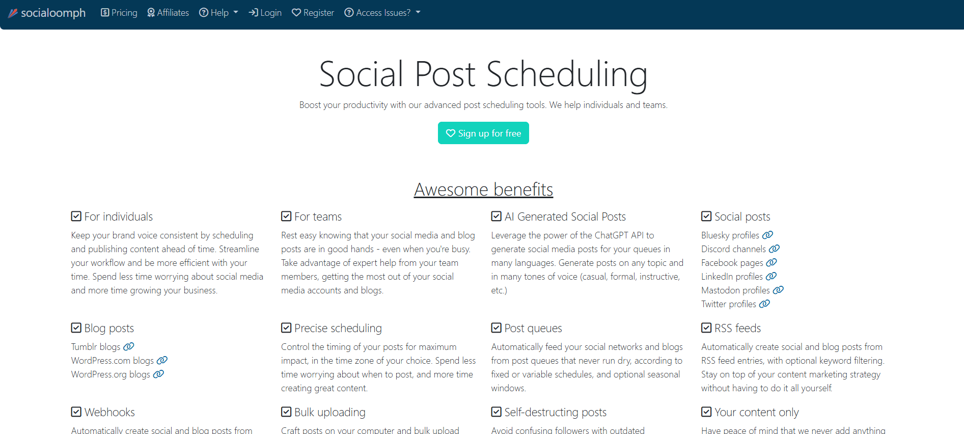 SocialOomph's Homepage